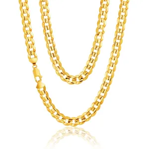 9ct Yellow Solid Gold Heavy Curb 55cm Chain 220 Gauge  with a Parrot Clasp Shiels