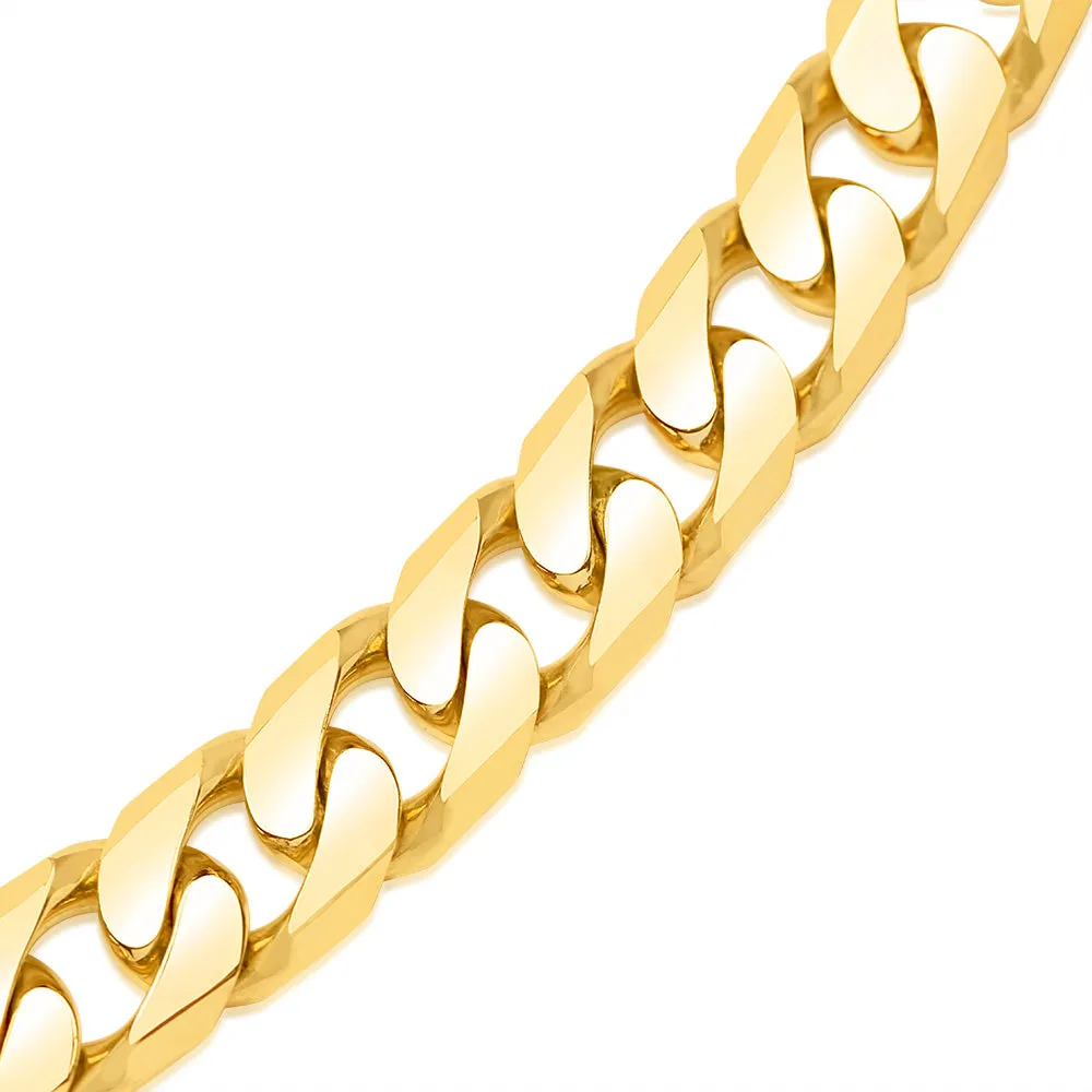 9ct Yellow SOLID Gold Heavy Curb 55cm Chain 450 Gauge Shiels
