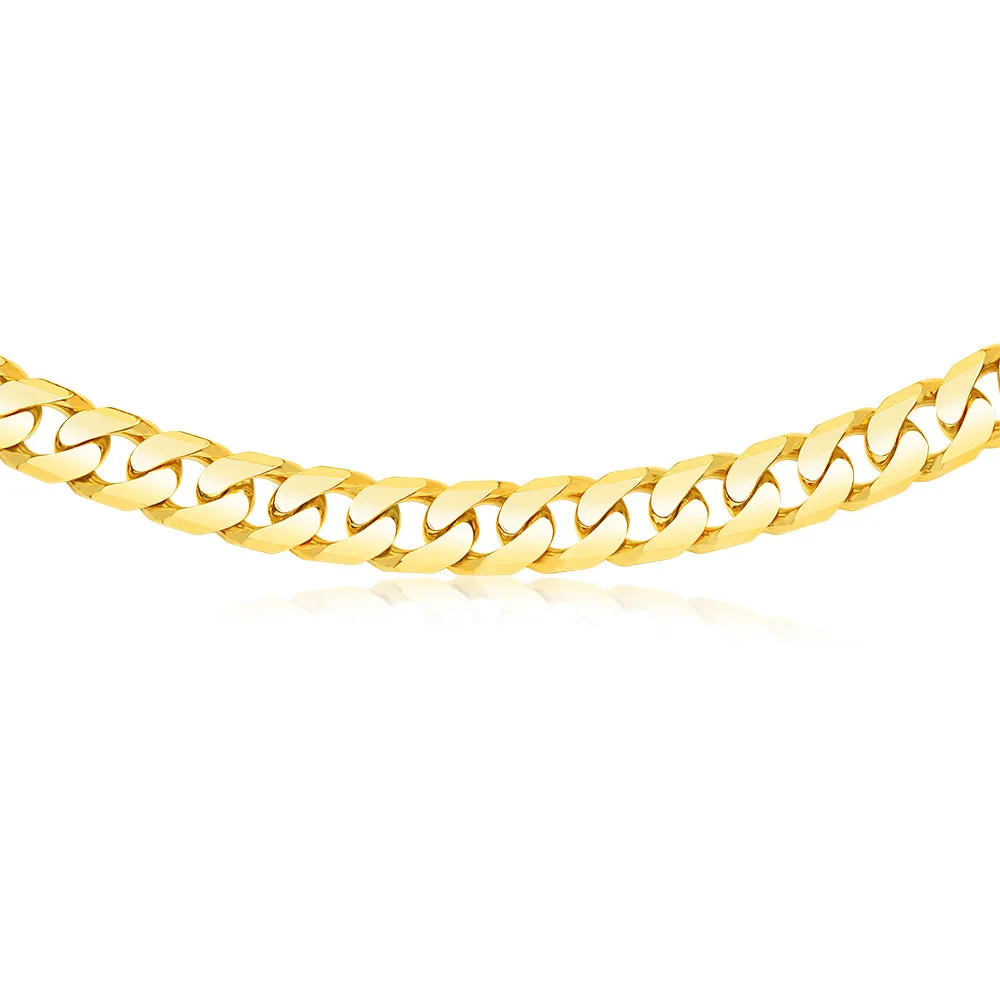 9ct Yellow SOLID Gold Heavy Curb 55cm Chain 450 Gauge Shiels