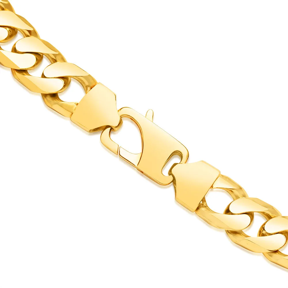 9ct Yellow SOLID Gold Heavy Curb 55cm Chain 450 Gauge Shiels