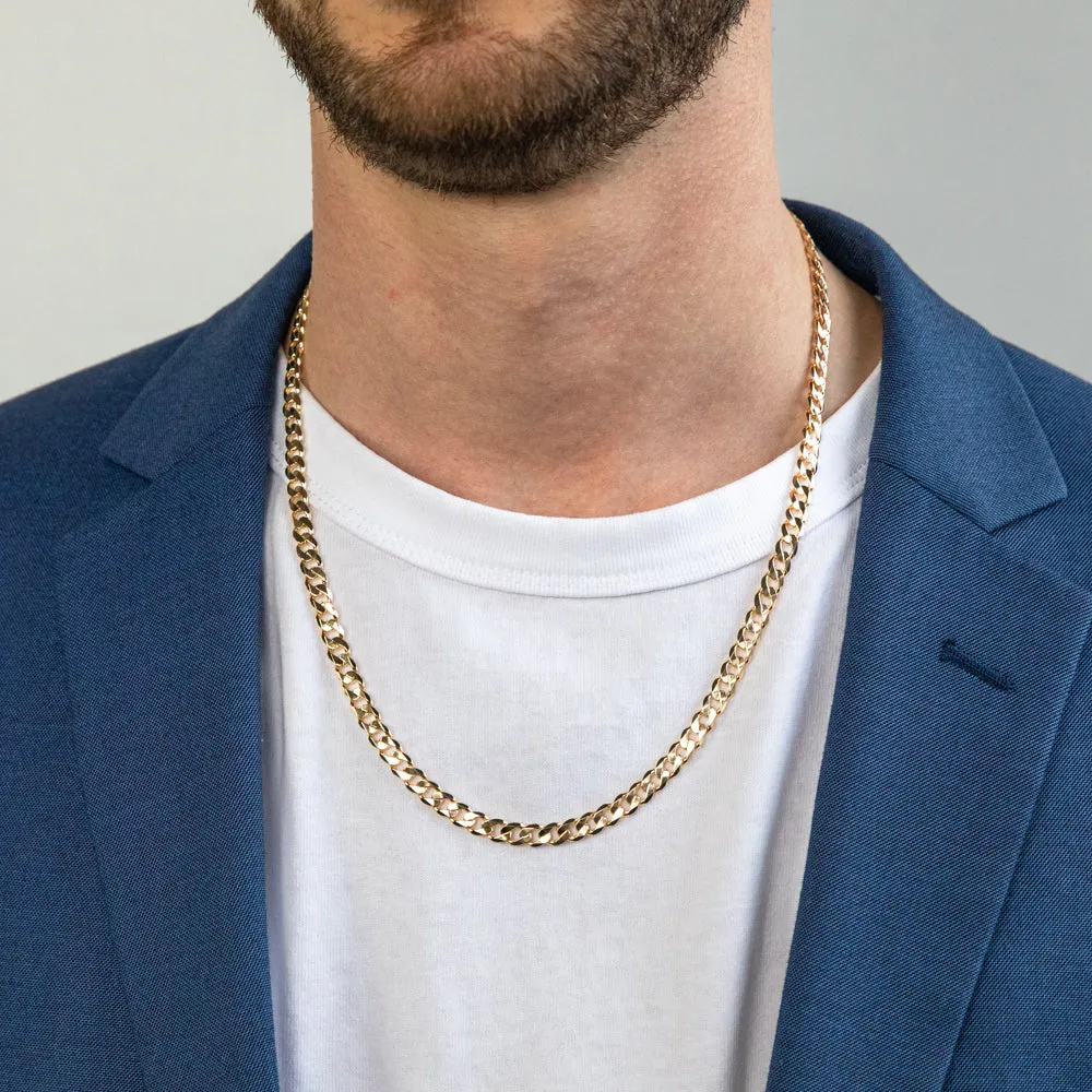 9ct Yellow Solid Gold "Noah" Curb Chain Shiels