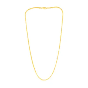 9ct Yellow Solid Gold Serpantine 45cm Chain Shiels