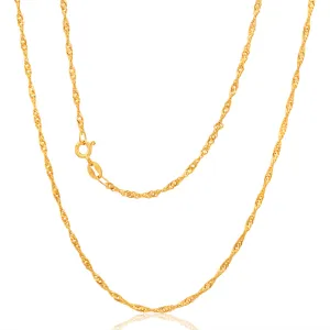 9ct Yellow Solid Gold Singapore 50cm Chain 30 Gauge Shiels