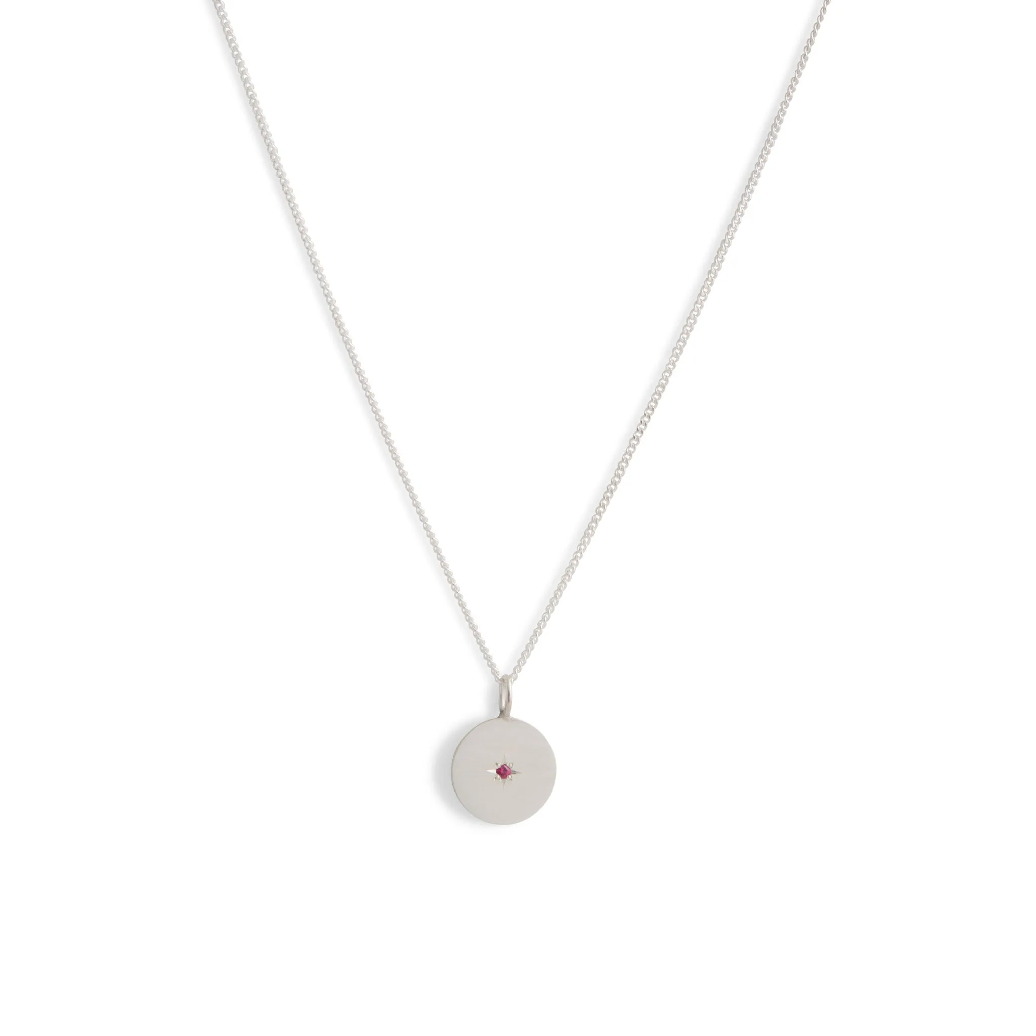 Birthstone Amulet Pendant Silver - Round Pieces of Eight