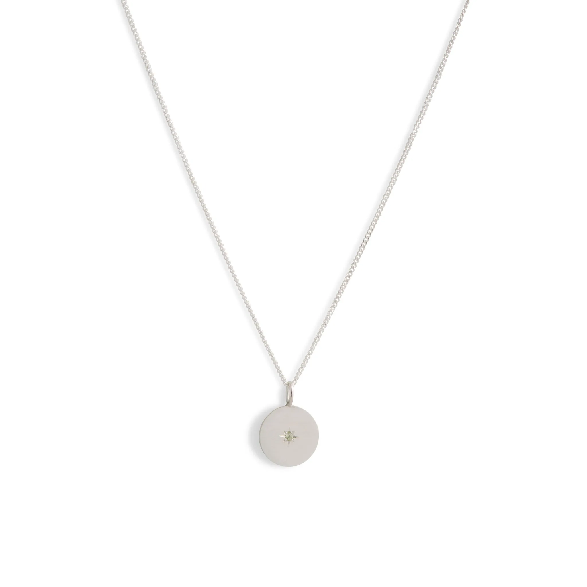 Birthstone Amulet Pendant Silver - Round Pieces of Eight