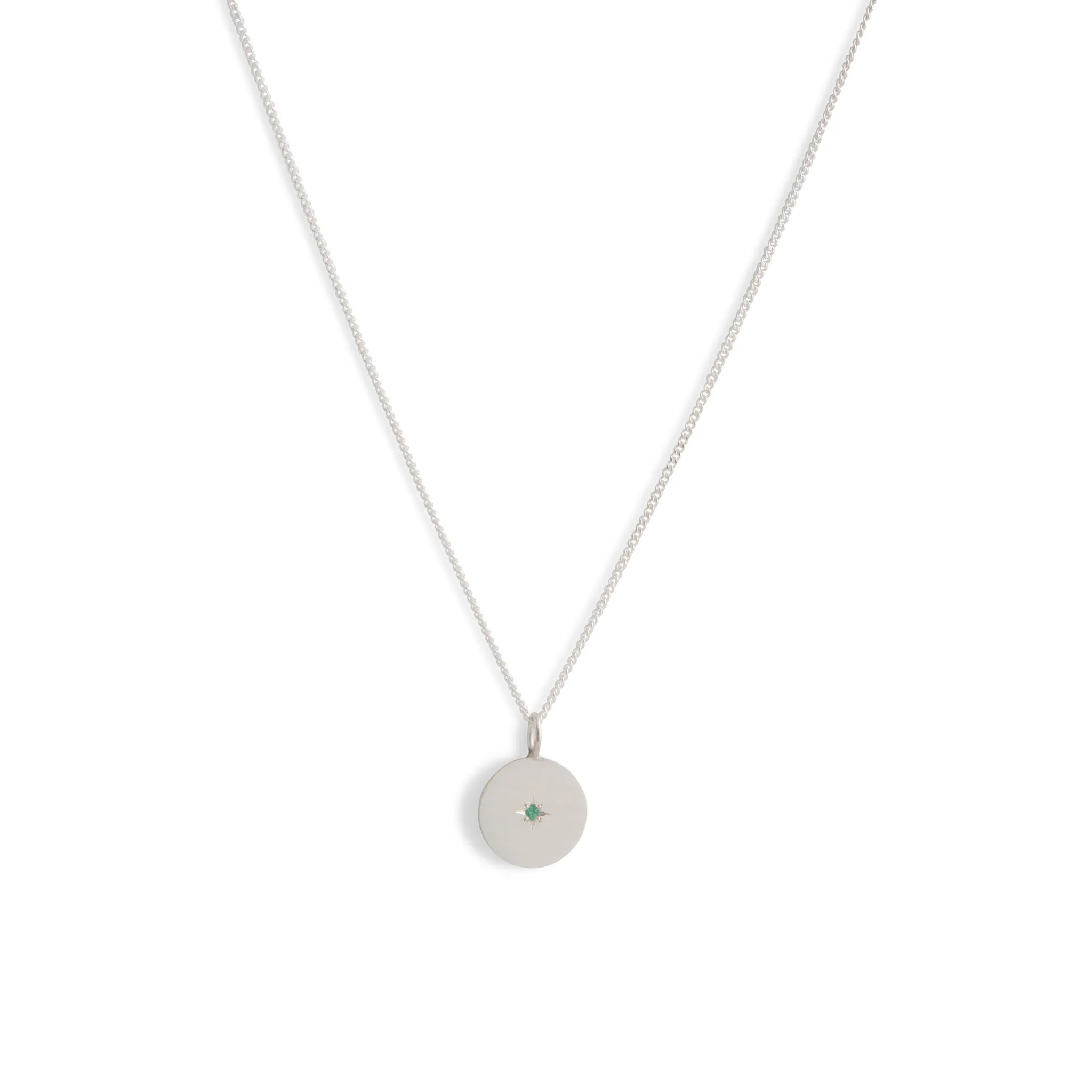 Birthstone Amulet Pendant Silver - Round Pieces of Eight