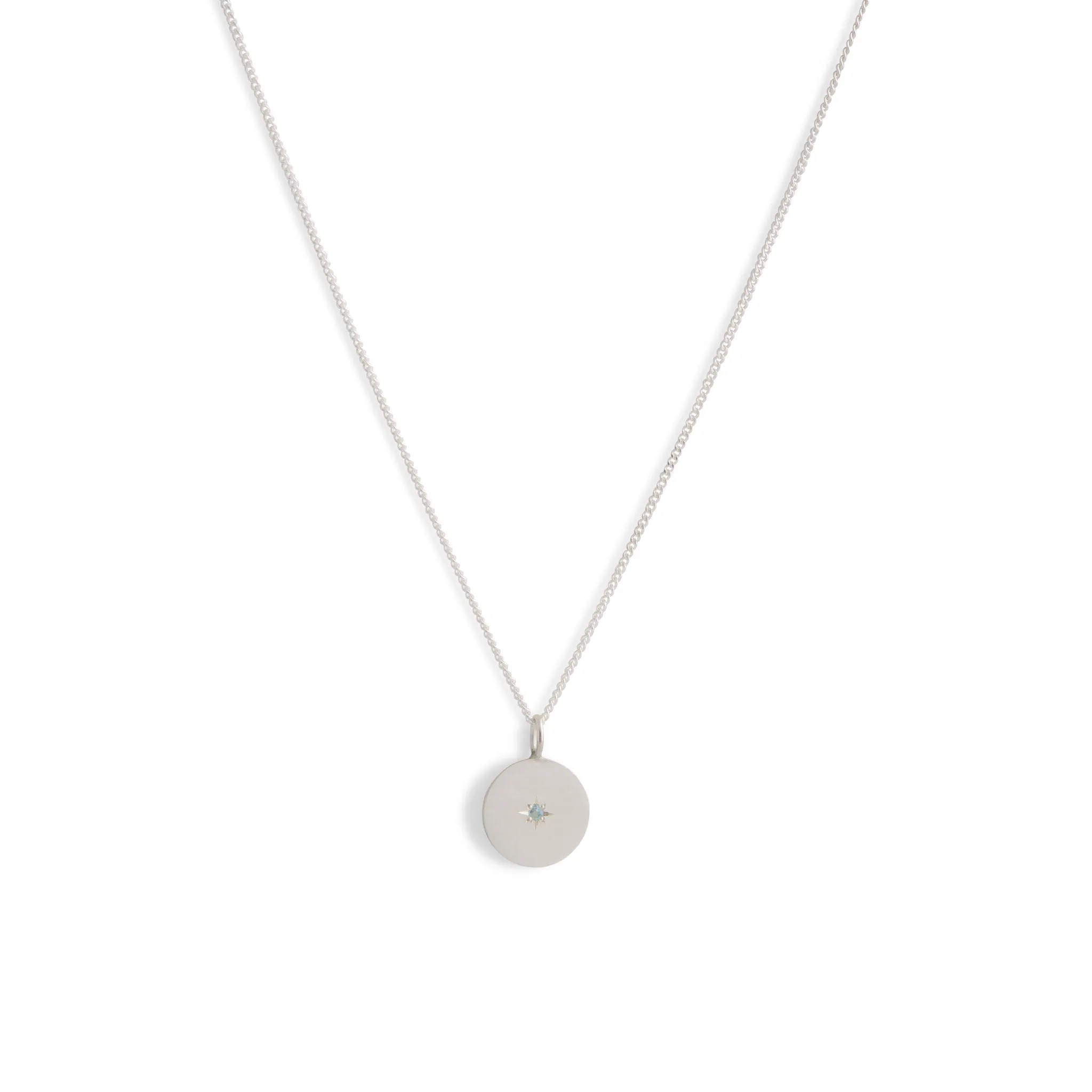 Birthstone Amulet Pendant Silver - Round Pieces of Eight