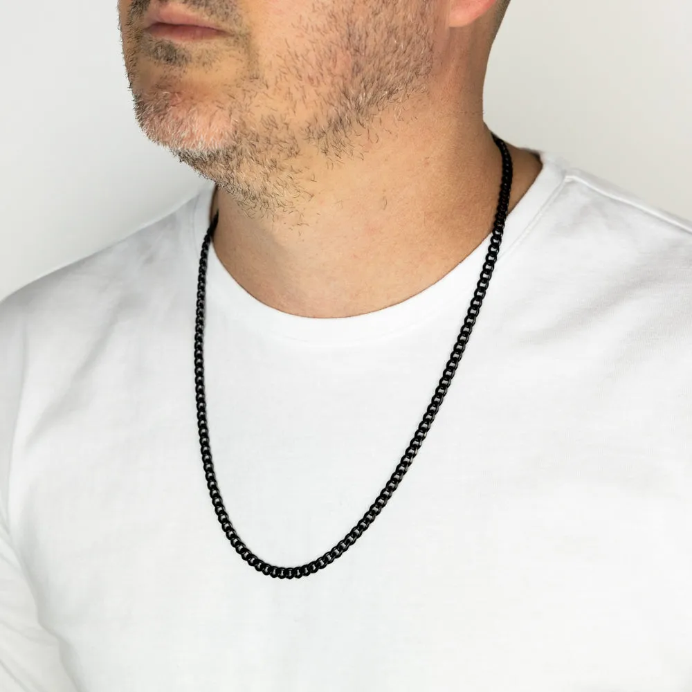 Black Stainless-Steel Curb 60cm Chain Shiels