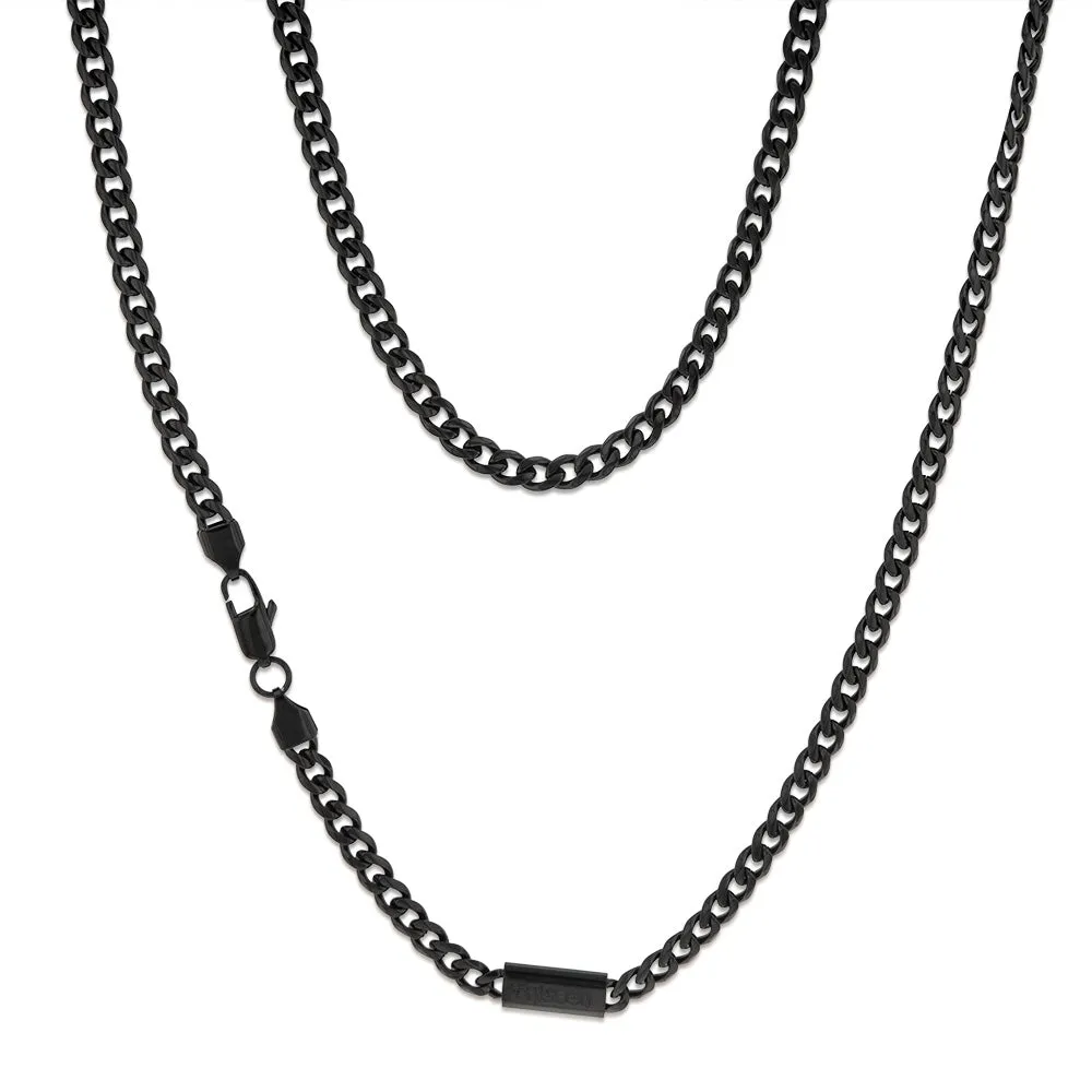 Black Stainless-Steel Curb 60cm Chain Shiels