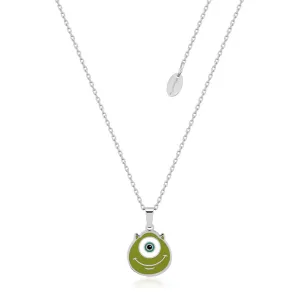 Disney Monster Inc Silver Plated Mike Wazowski Pendant on 40 7cm Chain Shiels