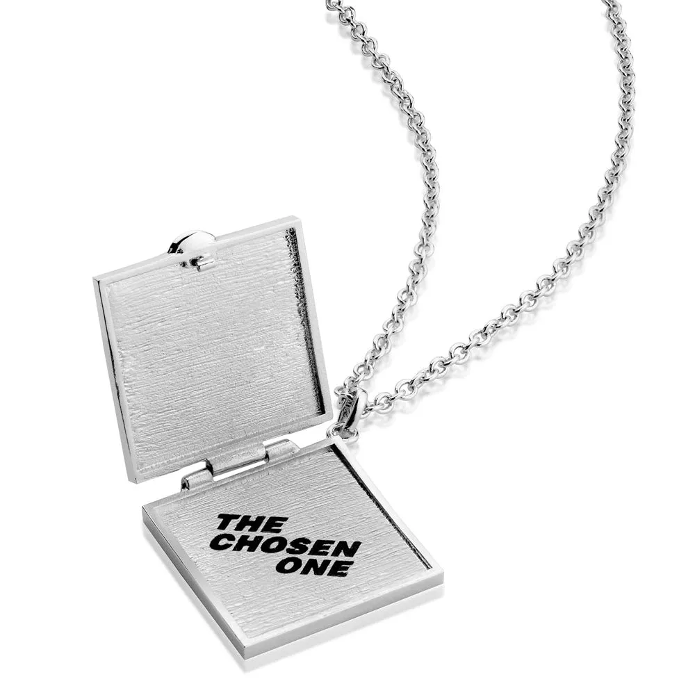 Disney Pixar Toy Story White Gold Plated Pizza Planet Pizza Box Pendant On Chain Shiels