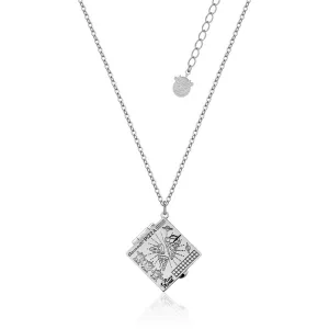 Disney Pixar Toy Story White Gold Plated Pizza Planet Pizza Box Pendant On Chain Shiels