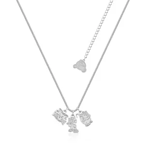 Disney Princess Cinderella White GP Trio Jaq Gus Lucifer Pendant on 45 7cm Chain Shiels