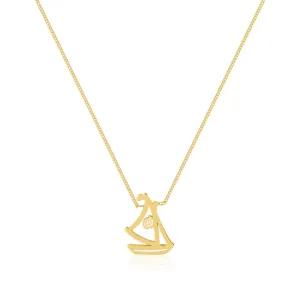 Disney Princess Gold Plated Moana Wayfarer Pendant With 40cm Chain Shiels
