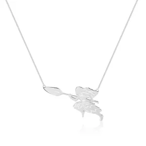 Disney Princess Rhodium Plated Moana Pendant with 40cm Chain Shiels