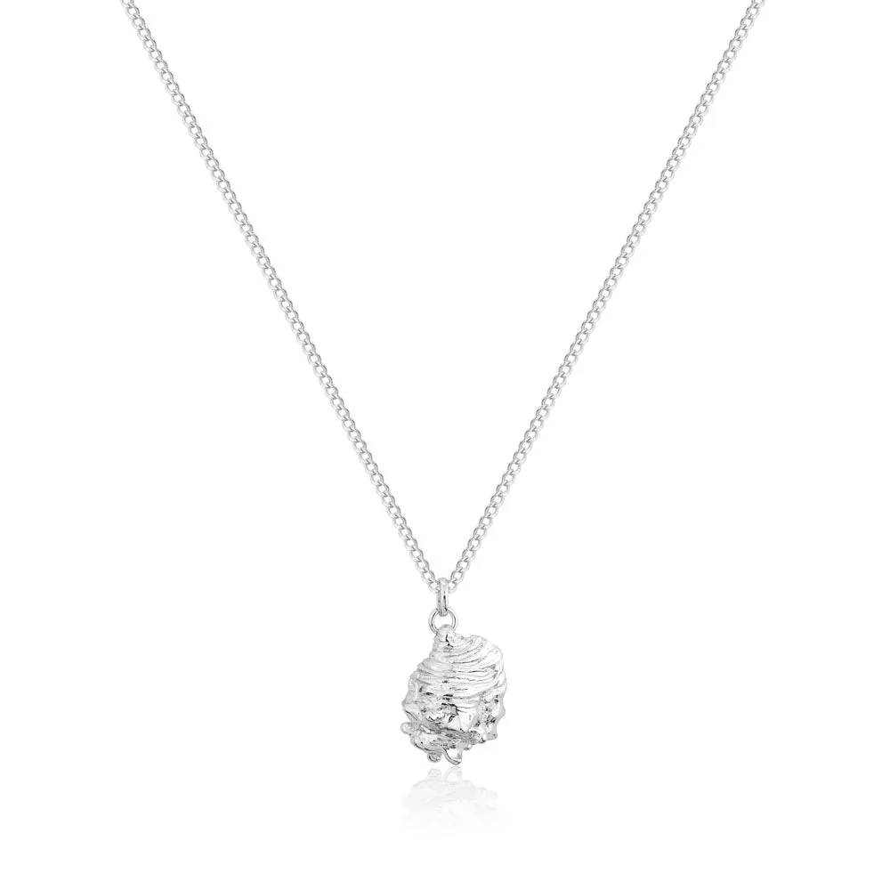 Disney Princess White Gold Plated Moana Conche Pendant On 45cm Chain Shiels