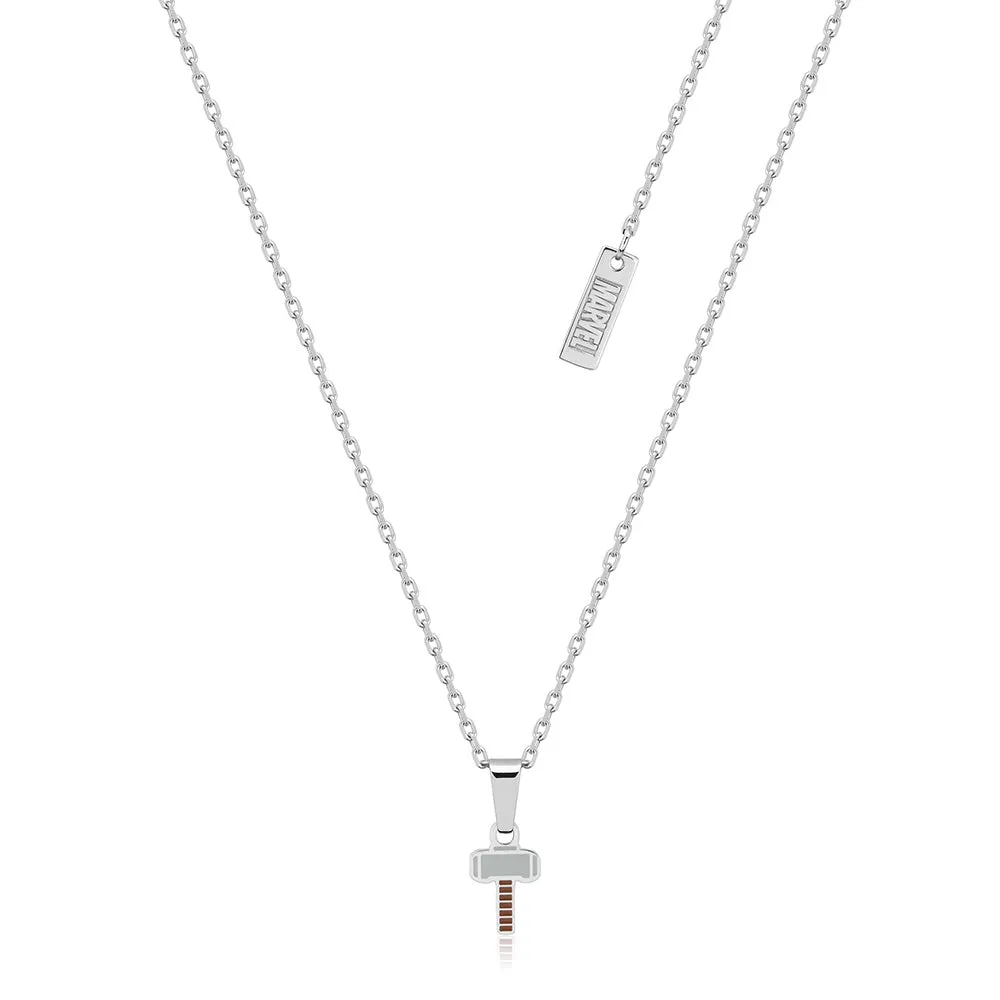 Disney Stainless Steel Thor Pendant On Chain Shiels