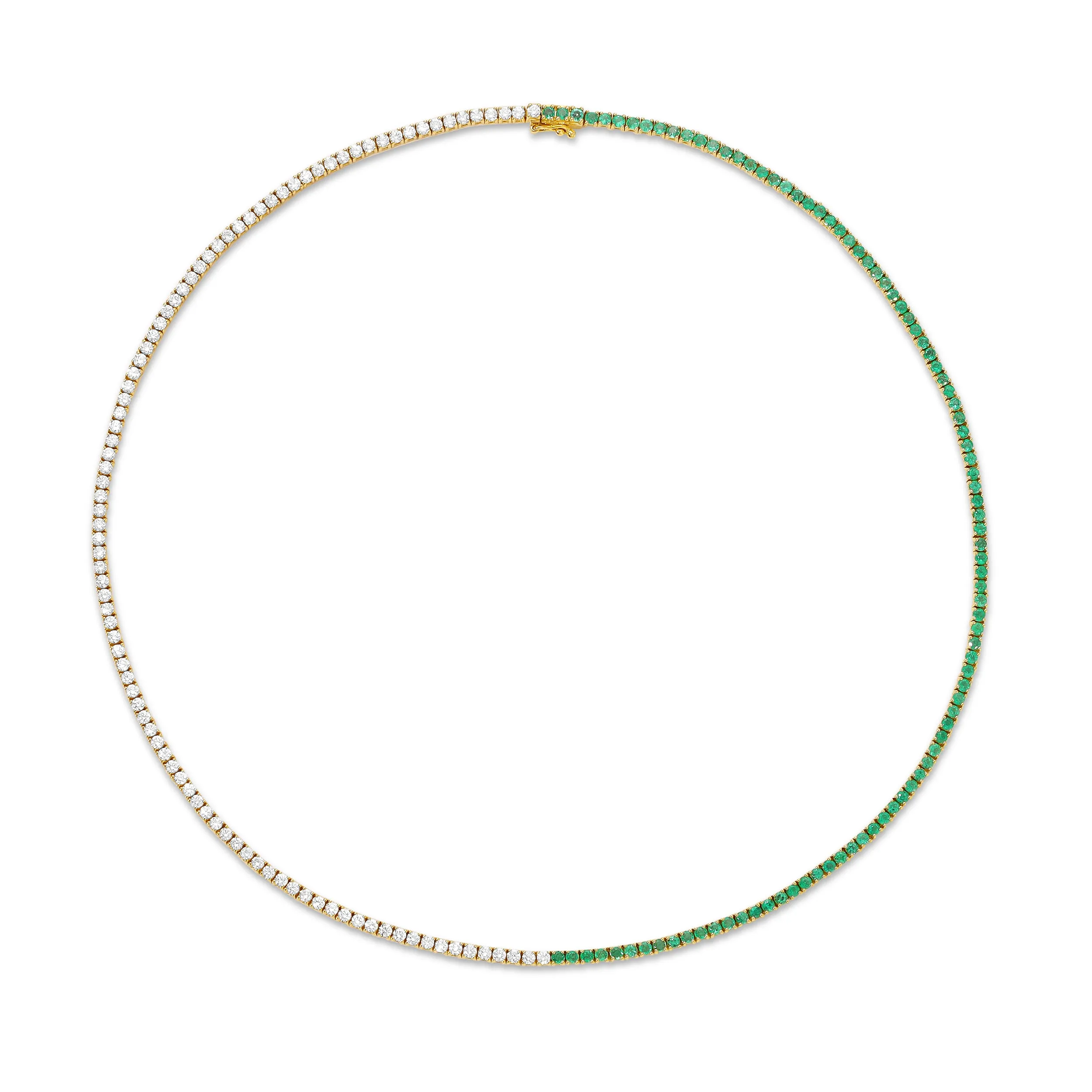 EMERALD AND DIAMOND HEPBURN CHOKER Anita Ko