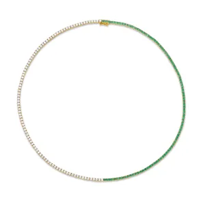 EMERALD AND DIAMOND HEPBURN CHOKER Anita Ko