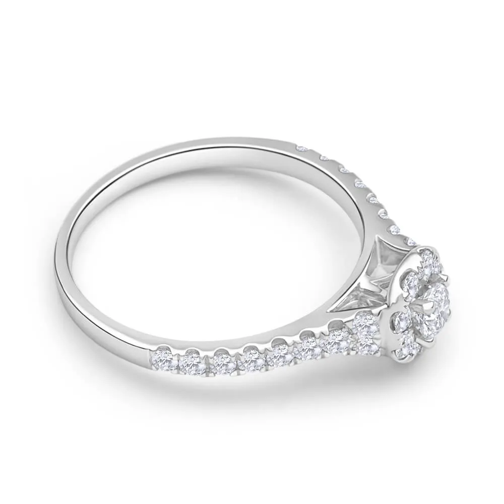 Flawless Cut 18ct White Gold Ring With 0.75 Carats Of Diamond Shiels