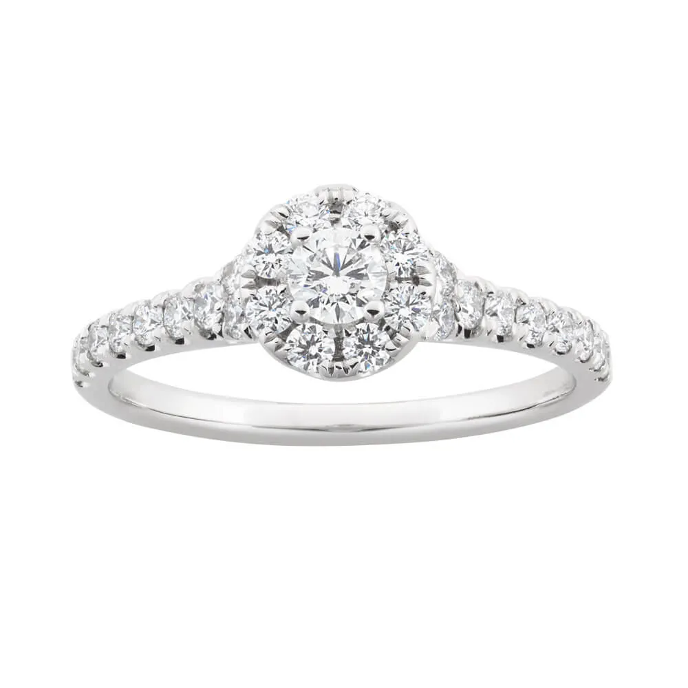 Flawless Cut 18ct White Gold Ring With 0.75 Carats Of Diamond Shiels