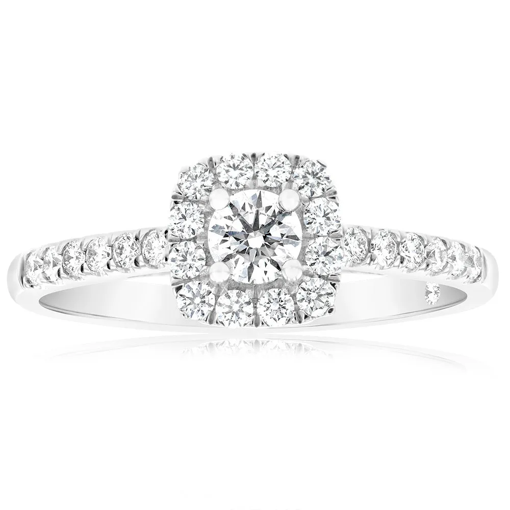 Flawless Engagement Ring with 5/8 carat TW of Diamond in 18ct White Gold Shiels
