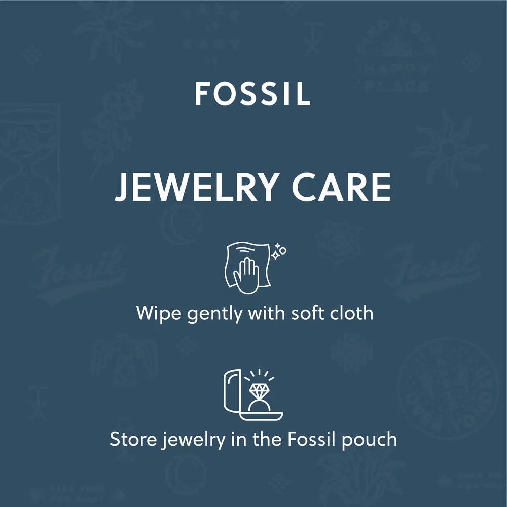 Fossil Yellow Gold Plated Stainless Steel Chain Set Shiels