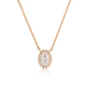 Georgini Aurora Rose Gold Plated Sterling Silver Glow Pendant On Chain Shiels