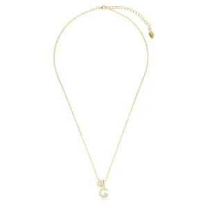 Georgini Sterling Silver Gold Plated Luxury Letters G Pendant On Chain Shiels