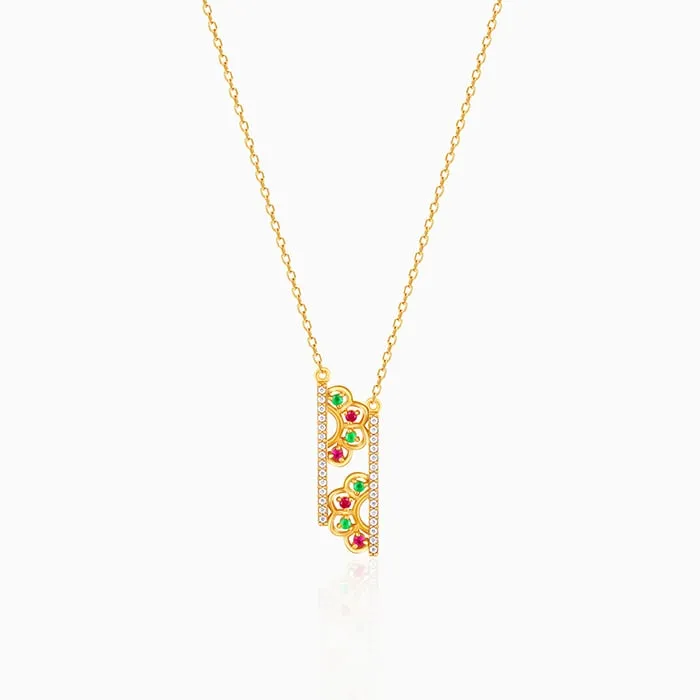 Golden Floral Blossom Necklace Giva