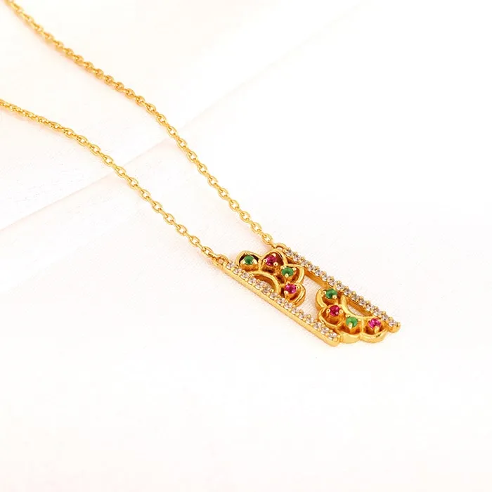 Golden Floral Blossom Necklace Giva