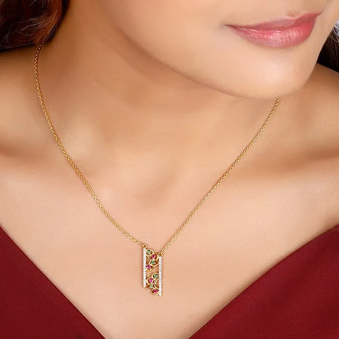 Golden Floral Blossom Necklace Giva