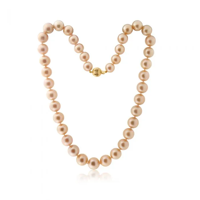 Golden South Sea 9-12mm Graduated Pearl 45cm Strand with 9ct Gold Clasp Shiels