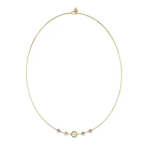 Guess Gold-Plated Stainless-Steel Crystals And 4G Charms 16-18" Chain Shiels