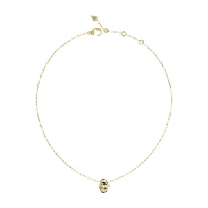 Guess Gold-Plated Stainless-Steel Jungle Circle Enamel Pendant On 16-18" Chain Shiels