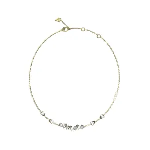 Guess Gold Plated Stainless Steel Multi Crystal 16-18" Chain Shiels