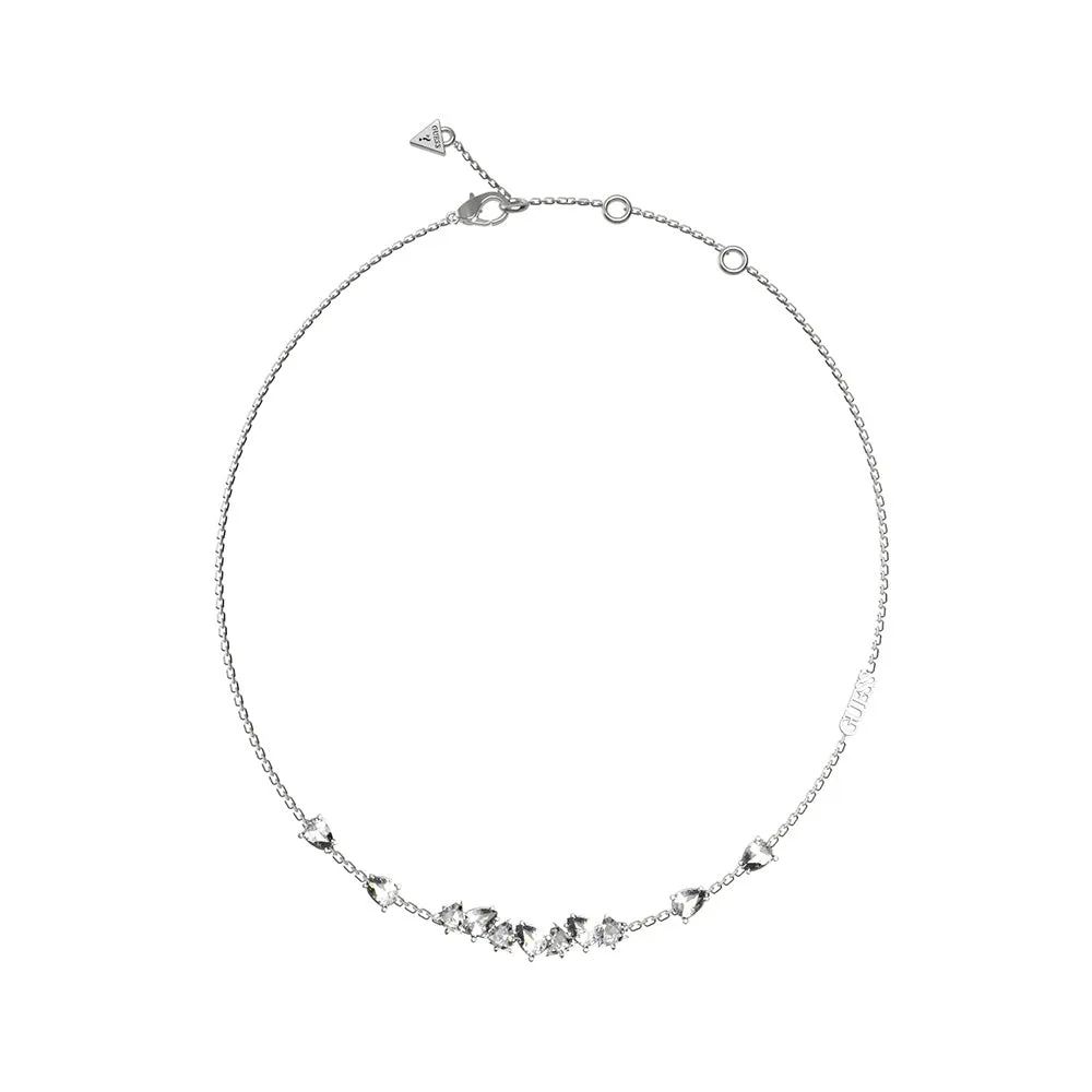 Guess Stainless Steel Multi Crystal 16-18" Chain Shiels