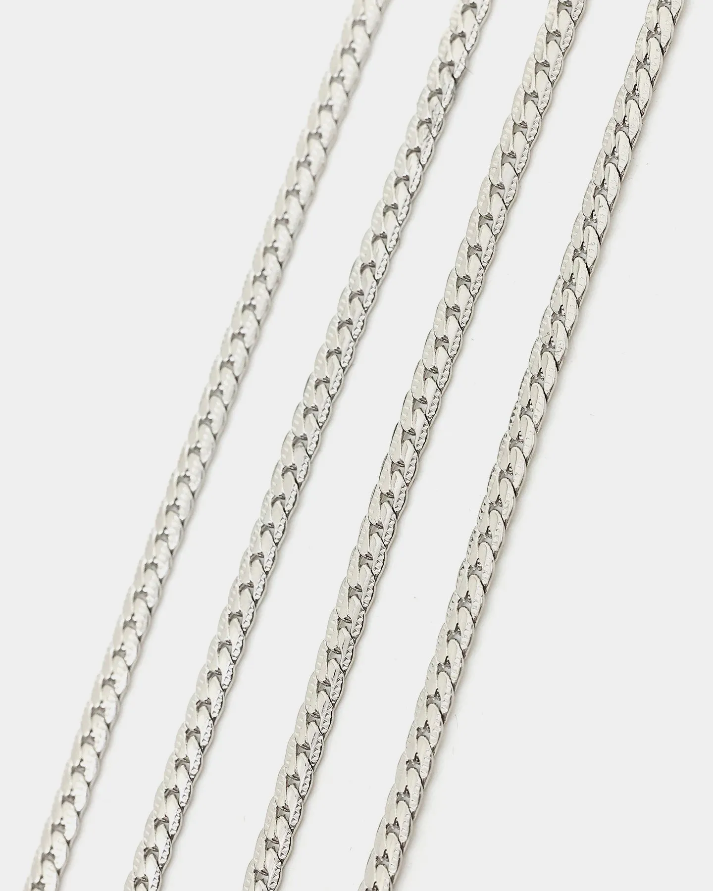 INFRA Textured Cut Curb Chain Set Stainless Steel