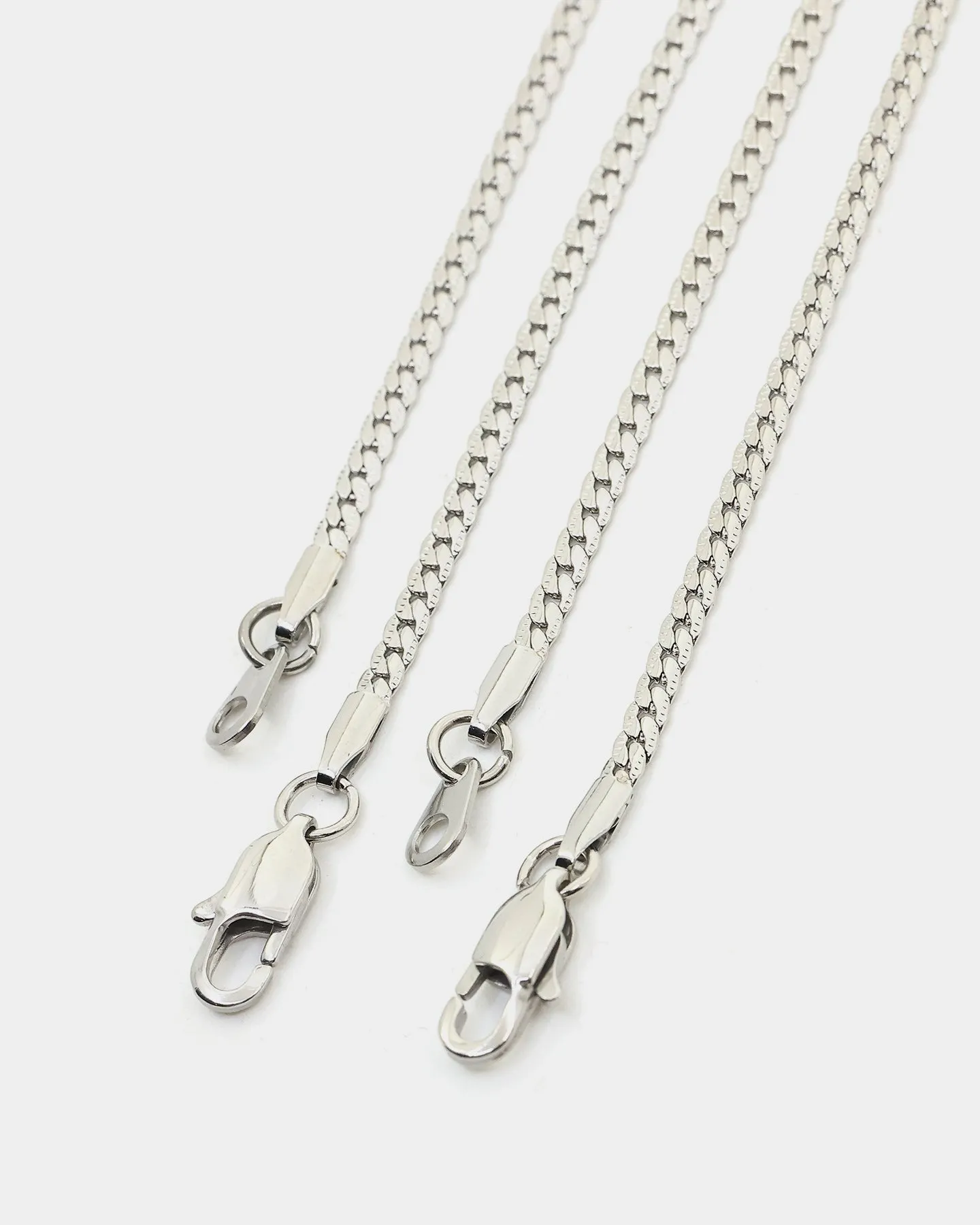 INFRA Textured Cut Curb Chain Set Stainless Steel