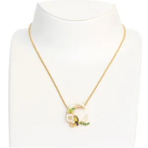 Les Nereides Collier Alphabet Fleuri Letter Necklace C