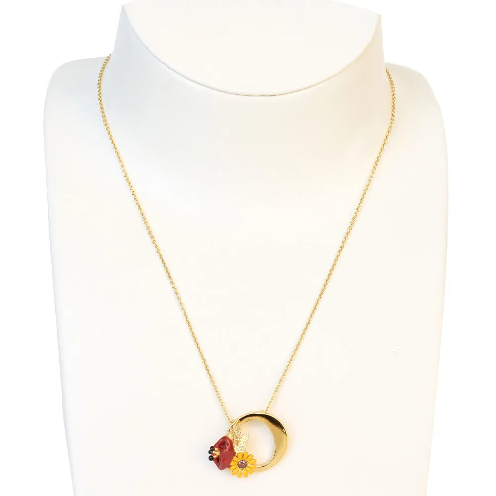 Les Nereides Collier Alphabet Fleuri Letter Necklace O