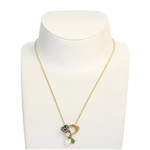 Les Nereides Collier Alphabet Fleuri Letter Necklace P