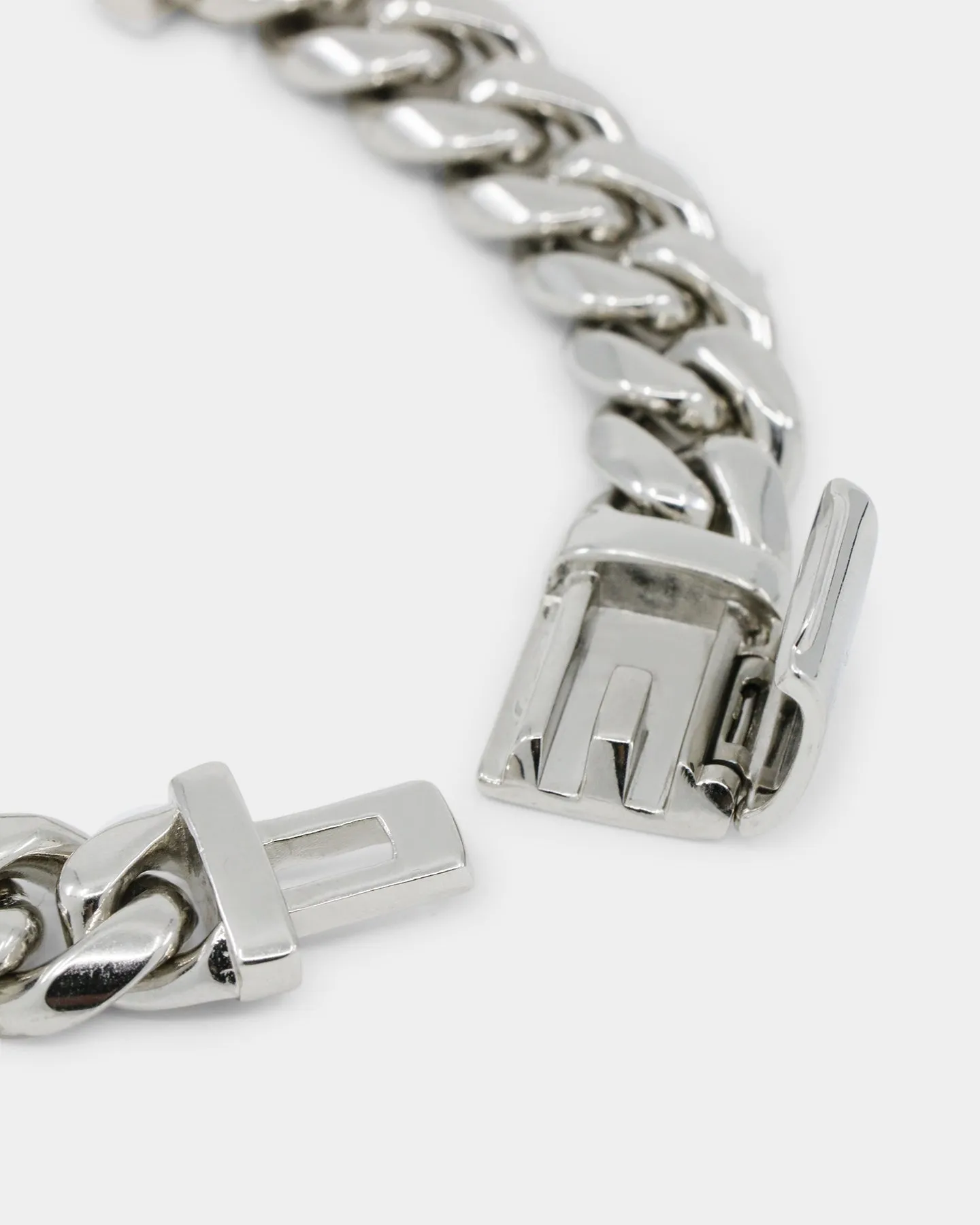 Loiter Iced Motif Cuban Necklace Iced White Gold