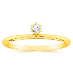 Luminesce Lab Grown 0.05Ct Diamond Ring in 9ct Yellow Gold Shiels