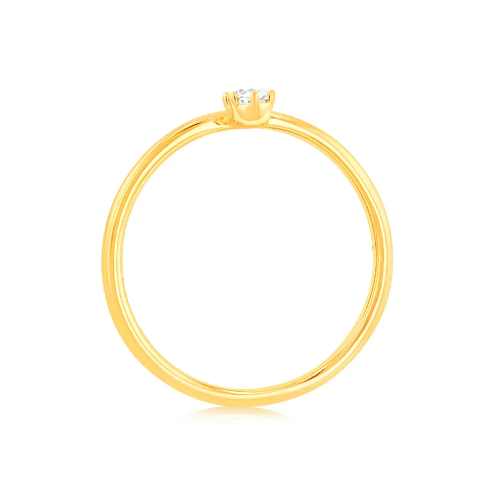 Luminesce Lab Grown 0.05Ct Diamond Ring in 9ct Yellow Gold Shiels