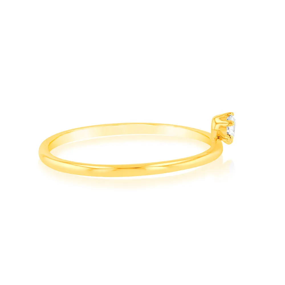 Luminesce Lab Grown 0.05Ct Diamond Ring in 9ct Yellow Gold Shiels