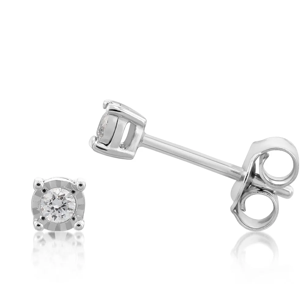 Luminesce Lab Grown 0.10 Carat Diamond Stud Earrings in Sterling Silver Shiels
