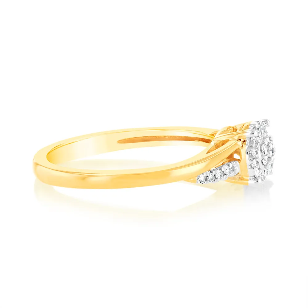 Luminesce Lab Grown 0.10ct Diamond Ring in 9ct Yellow Gold Shiels
