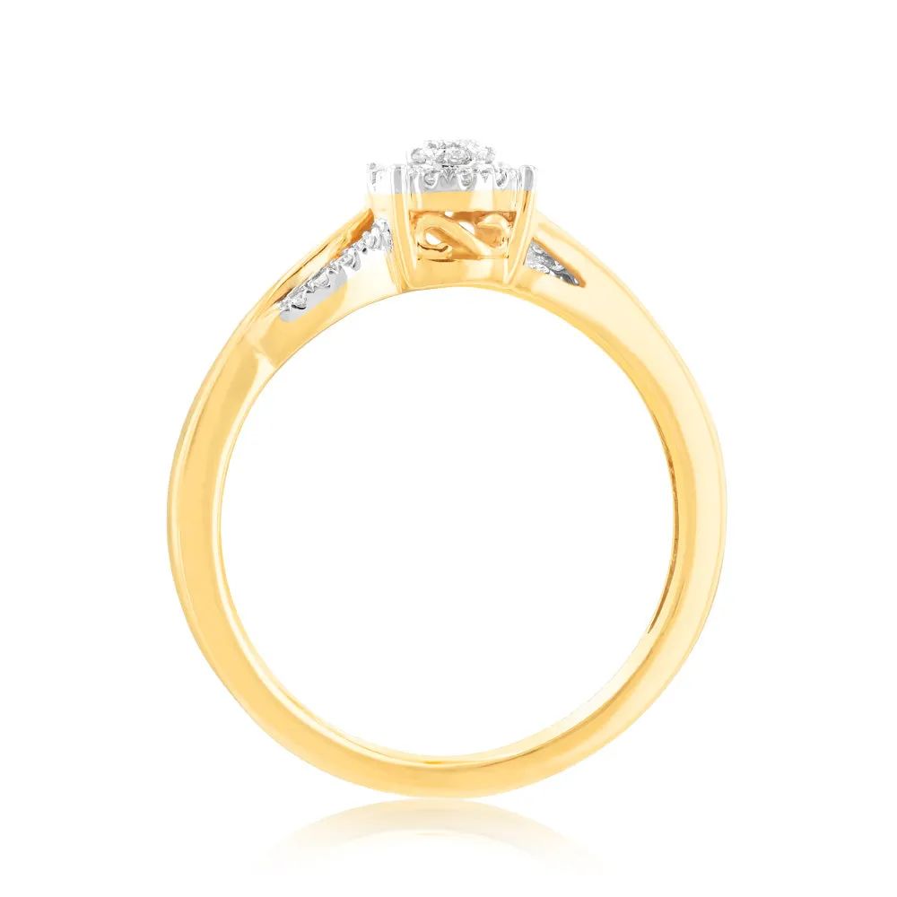 Luminesce Lab Grown 0.10ct Diamond Ring in 9ct Yellow Gold Shiels