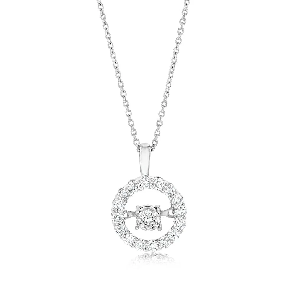 Luminesce Lab Grown 0.40 Carat Diamond Circle Pendant in Sterling Silver Shiels